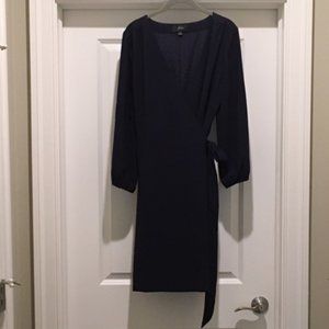 J Crew navy wrap dress